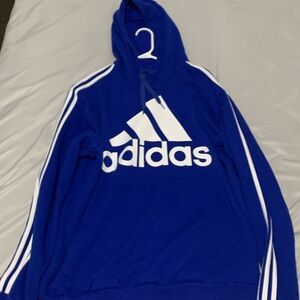 Adidas Royal Blue Hoodie with White Accents